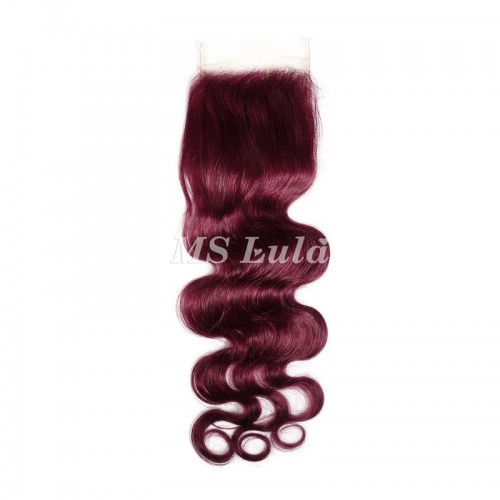 Body Wave #99J Virgin Human Hair 4x4 13x4 Transparent Lace Closure/Frontal | Human Hair Wig | Lace Front